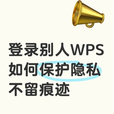 WPS登录退出隐私保护指南