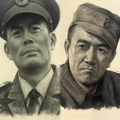 素描亮剑，英雄相惜