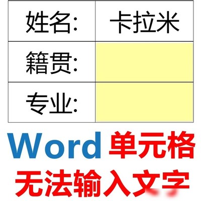 Word单元格无法输入文字原因