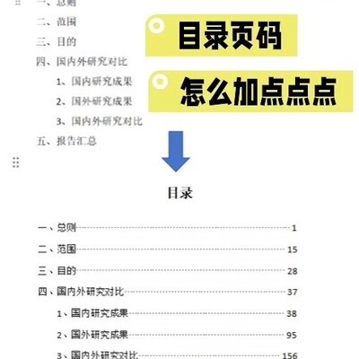 WPS文档目录点线页码制作