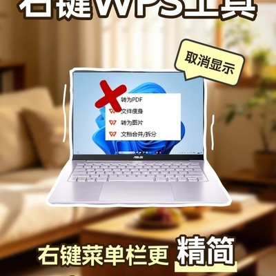 一键精简WPS右键菜单