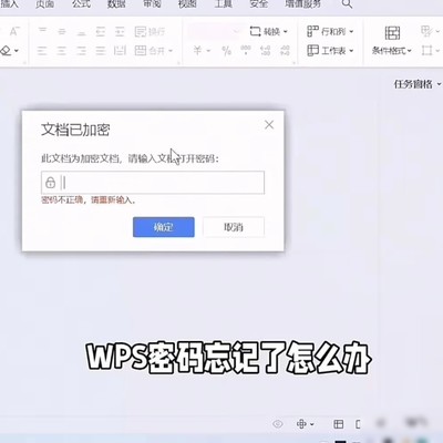 WPS表格密码忘记解决方法