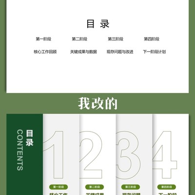 立体折叠风PPT目录