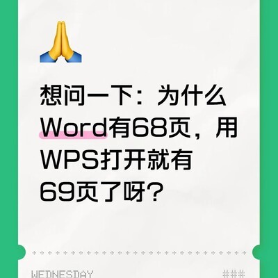 Word与WPS页数差异问题