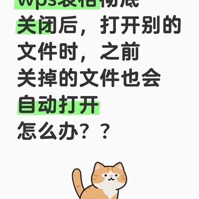 WPS表格关闭后自动重开